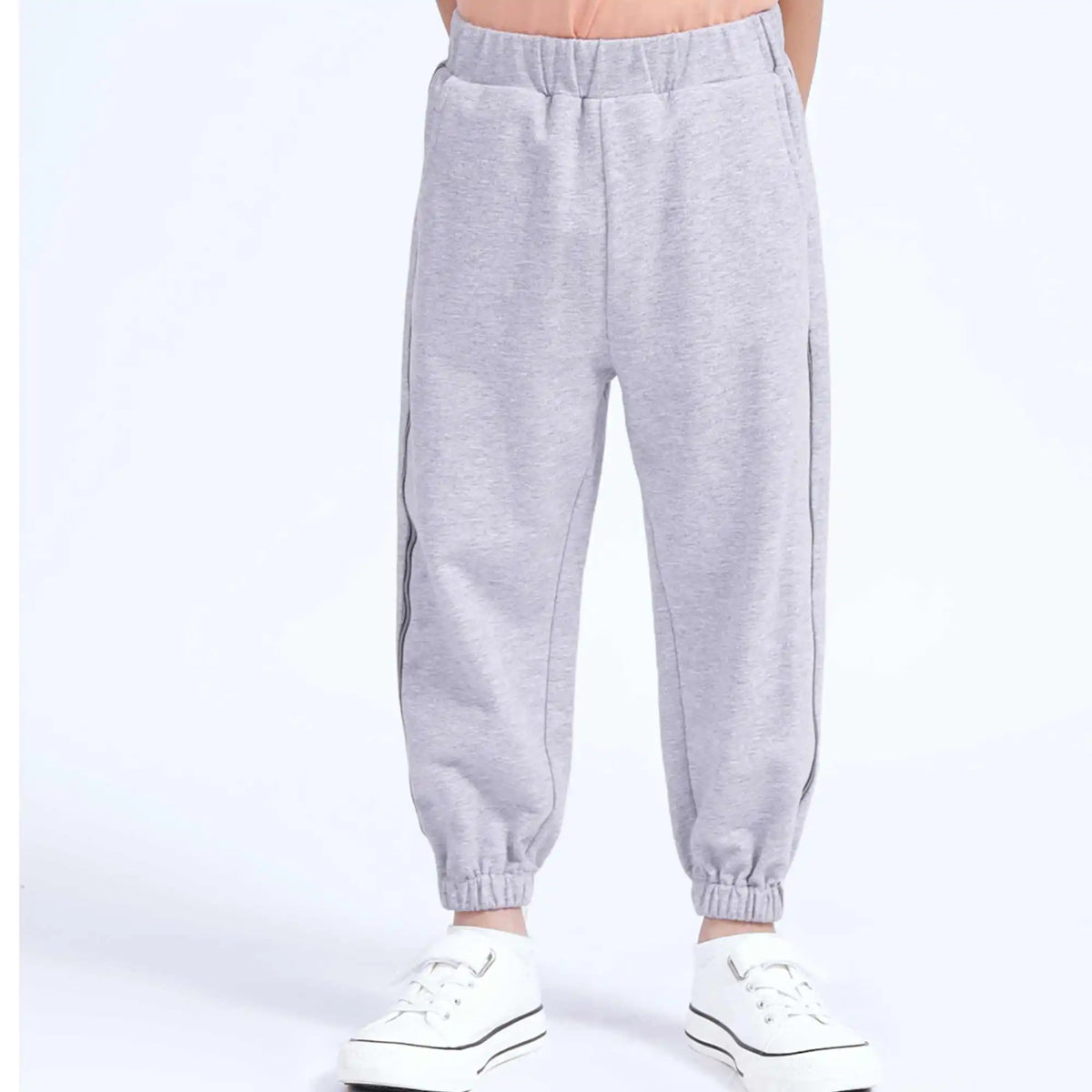 Ankle-Tied Casual Pants For Boys 100 | 3Y Gray Image