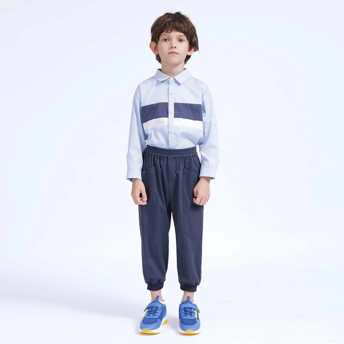 Ankle-Tied Casual Pants For Boys 150 | 10-11Y Navy Image