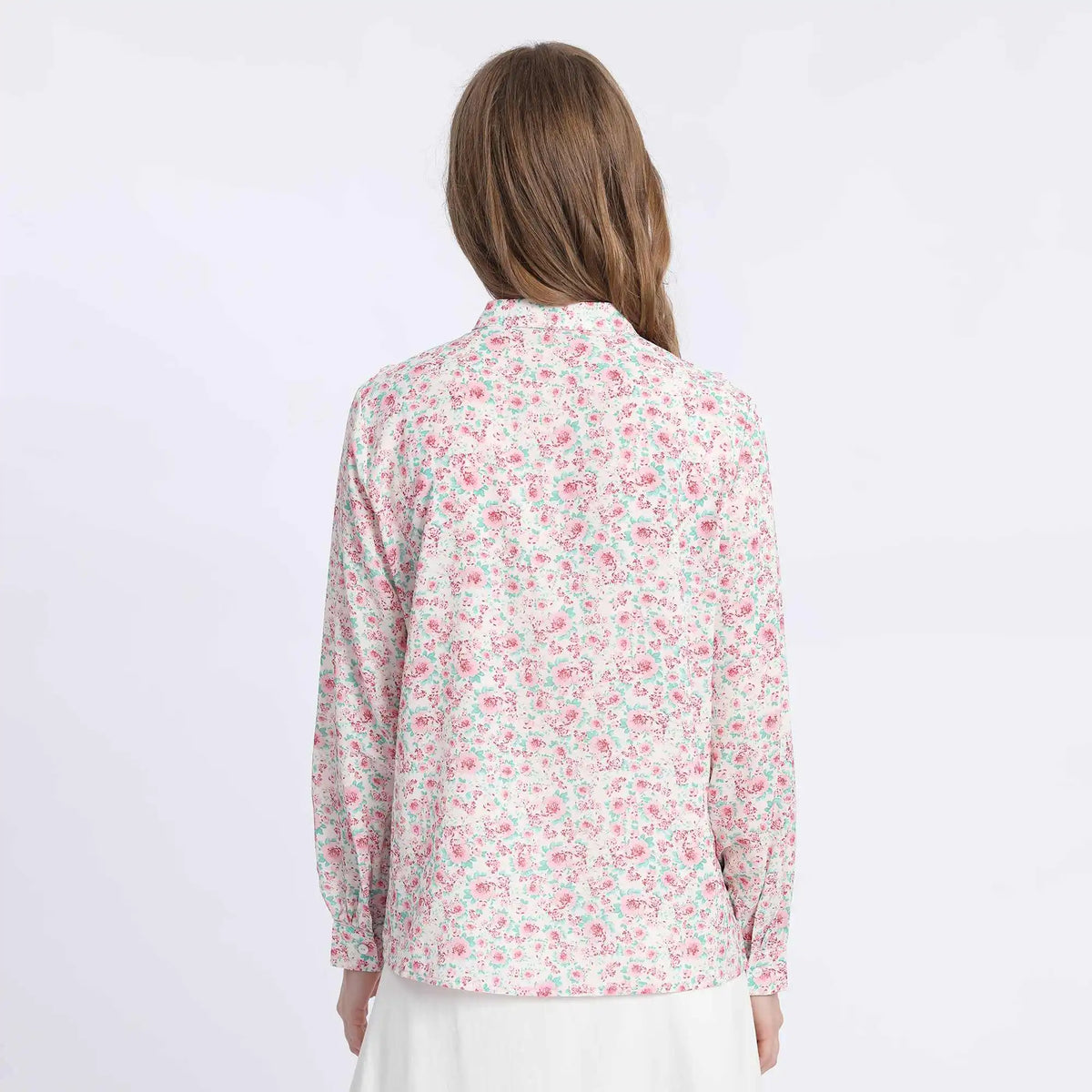 Floral Fashion Blouse For Women M Pink Flower M,62,102,58, Image