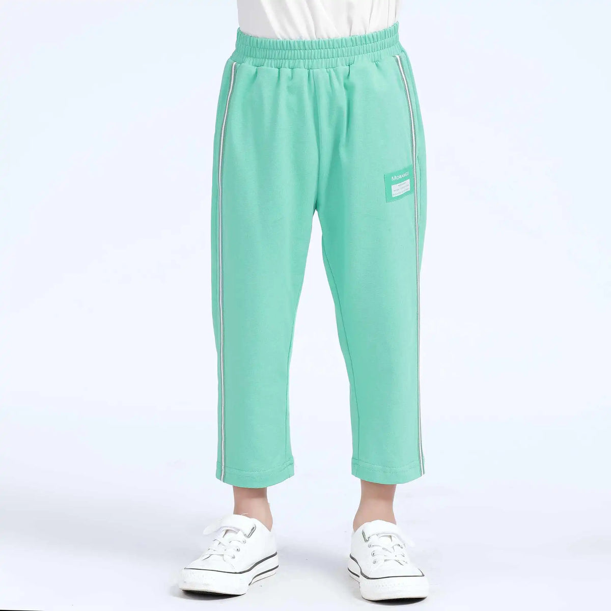 Baggy Basic Pants For Boys Green Image