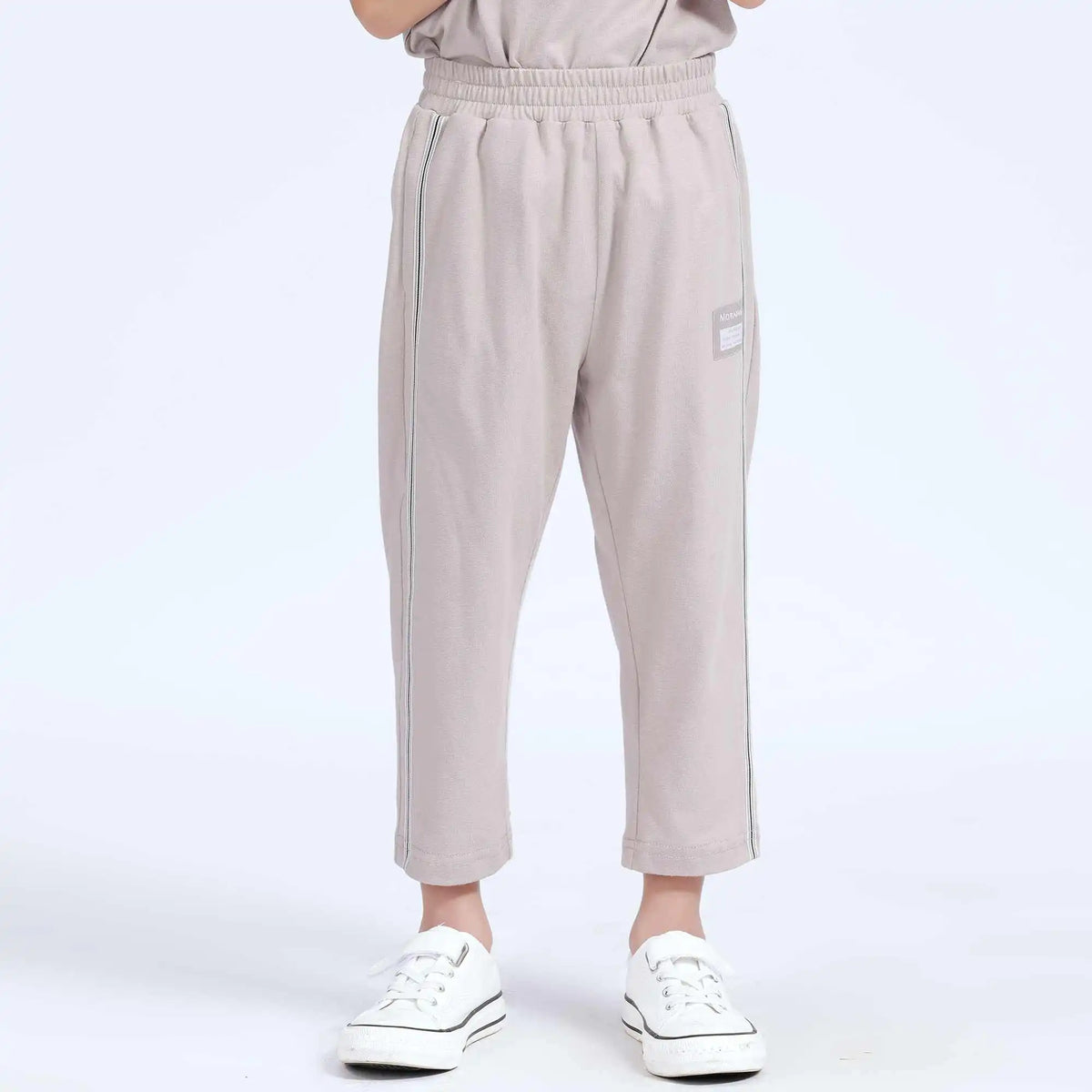 Baggy Basic Pants For Boys Gray Image