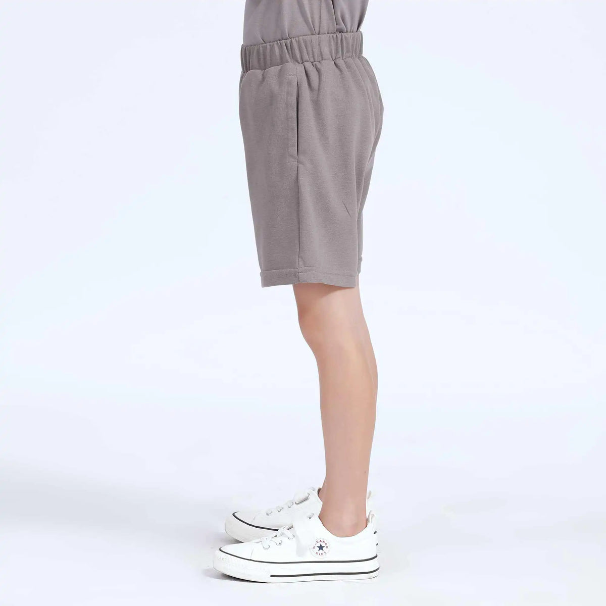 Baggy Basic Shorts For Boys 160 | 12-13Y Gray Image