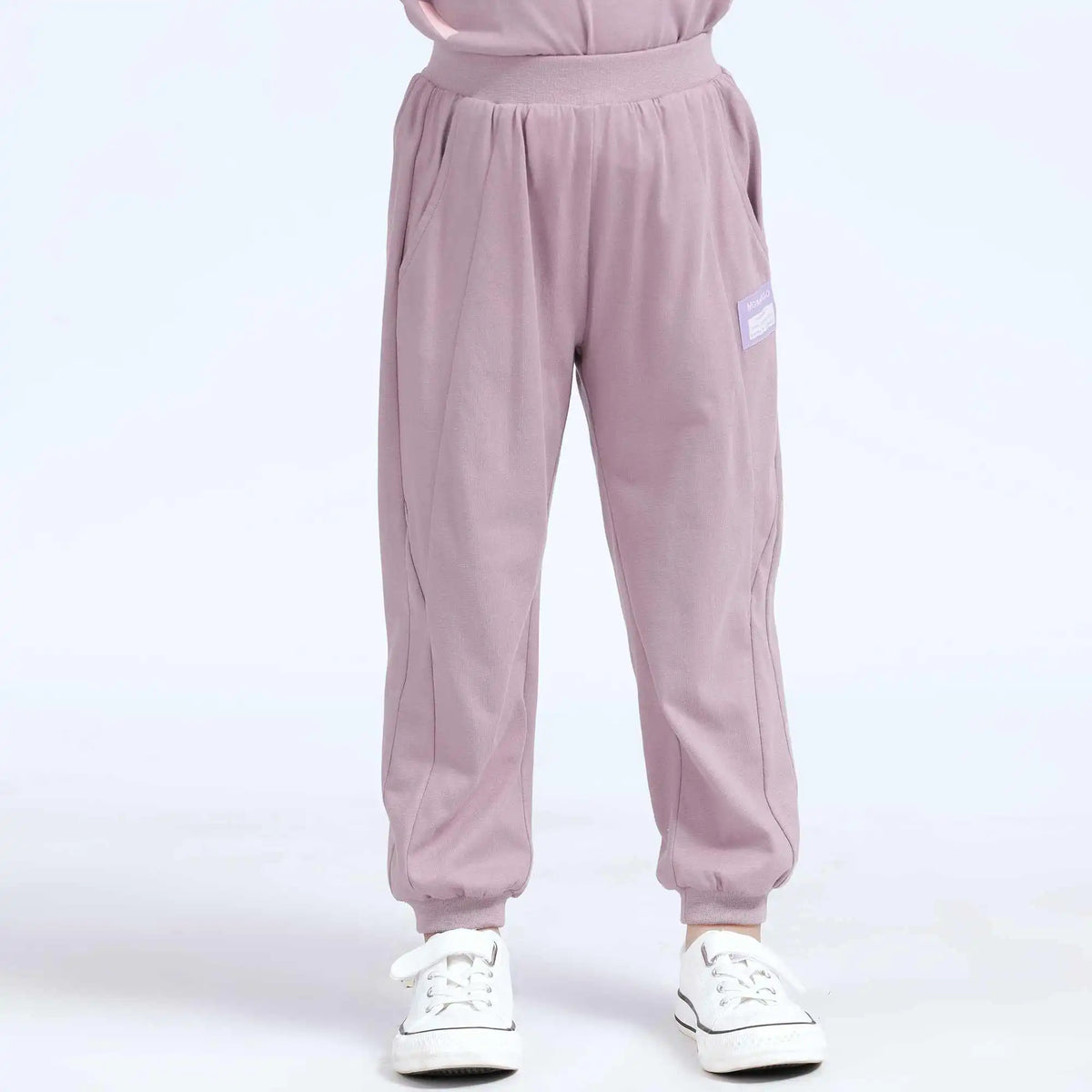 Ankle-Tied Basic Pants For Girls 100 | 3Y Purple 100 | 3Y,57,46,45.2,73 Image