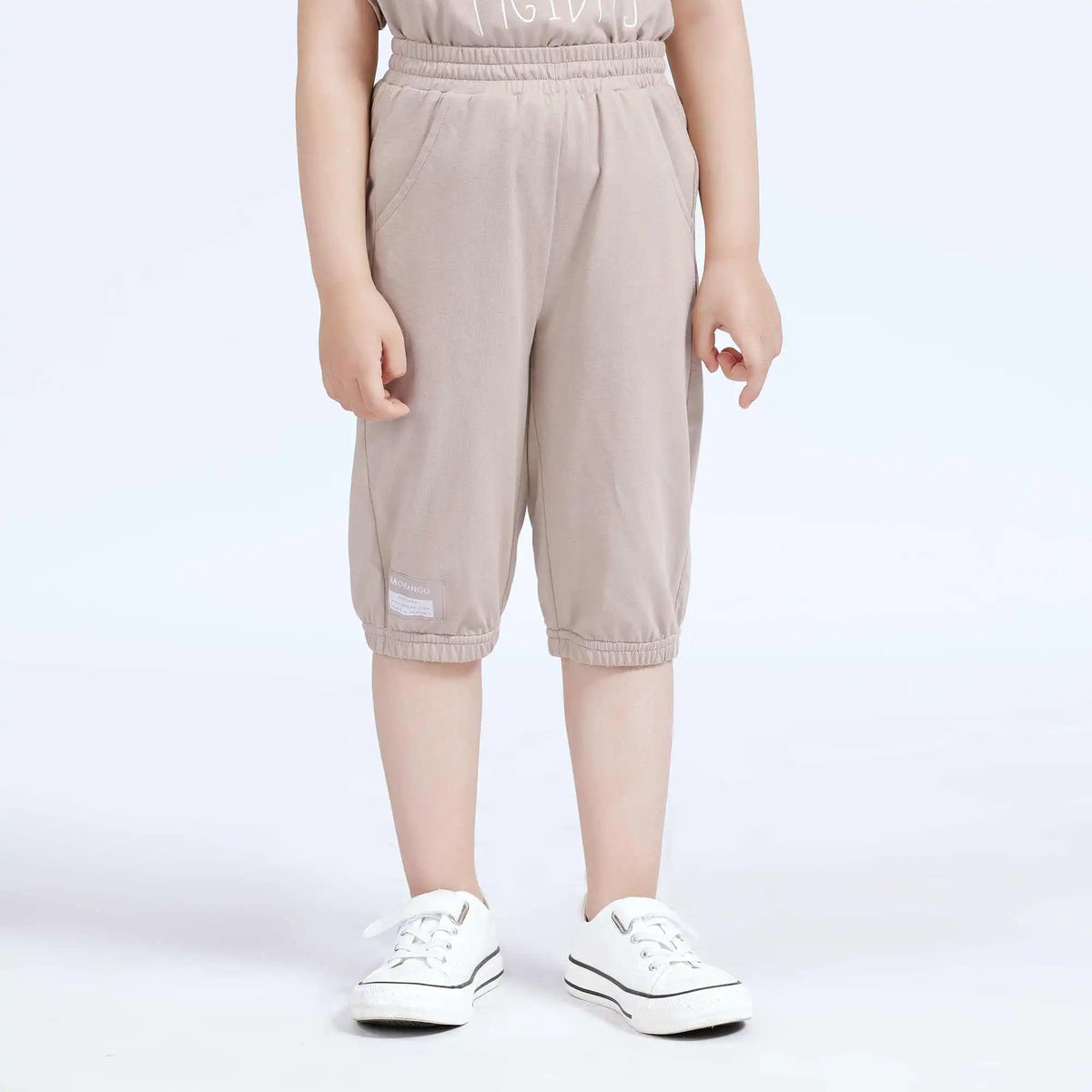 Ankle-Tied Basic Pants For Girls 100 | 3Y Beige 100 | 3Y,41,46,41.7,67 Image