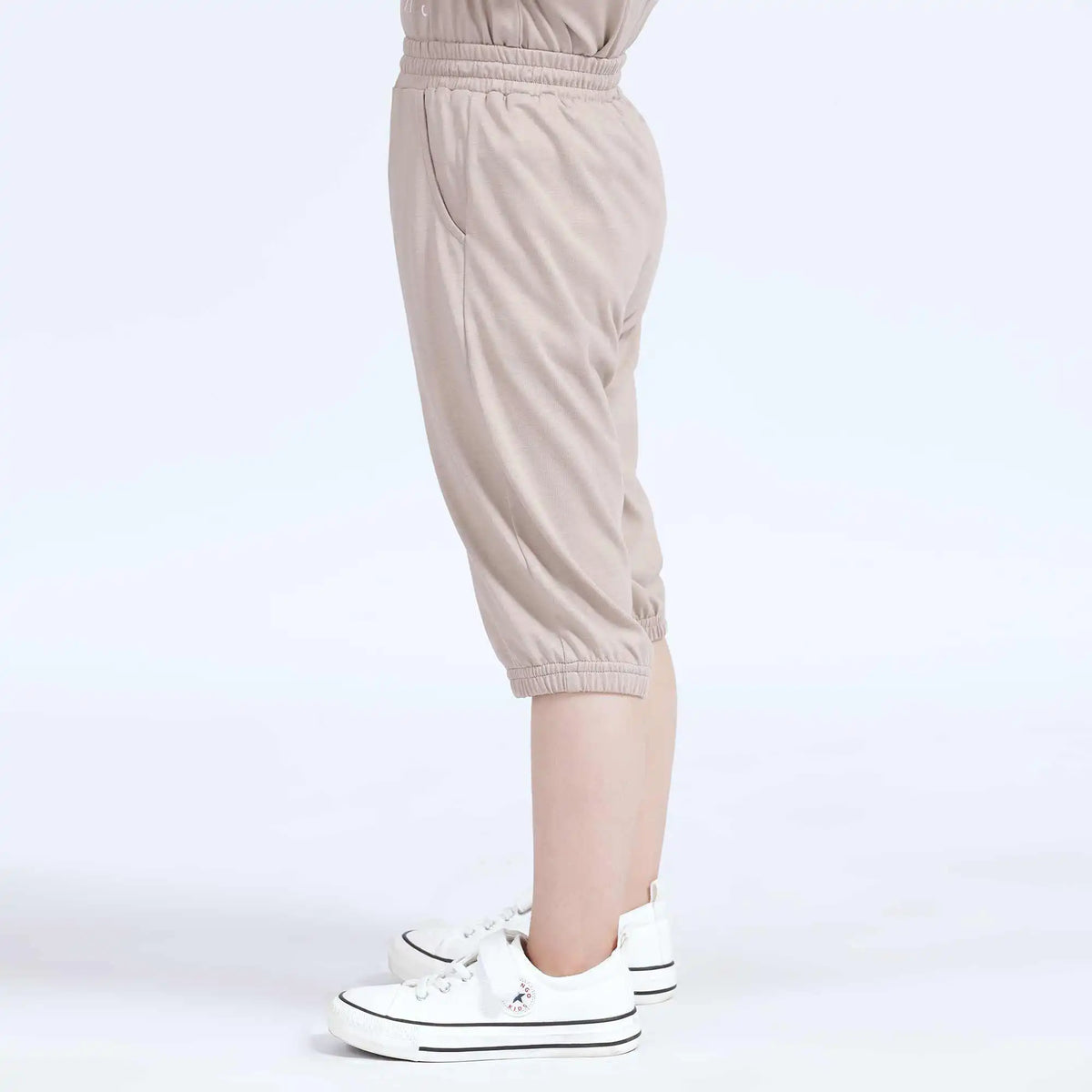 Ankle-Tied Basic Pants For Girls 120 | 5-6Y Beige 120 | 5-6Y,49,50,46.3,75 Image