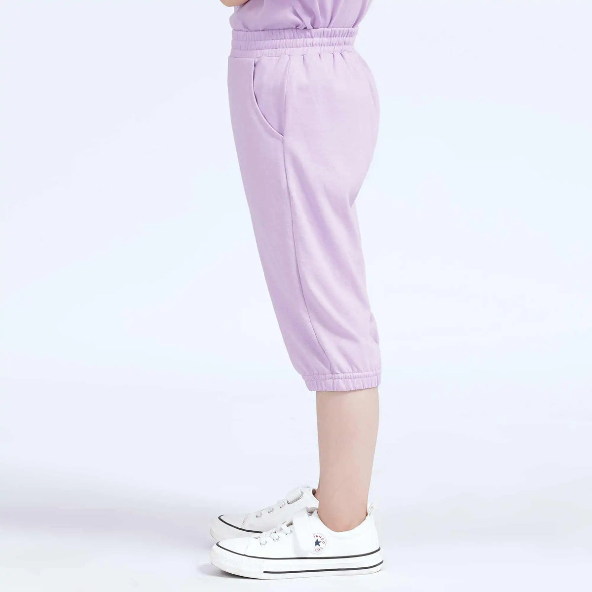 Ankle-Tied Basic Pants For Girls 160 | 12-13Y Beige 160 | 12-13Y,65,58,55.5,91 Image