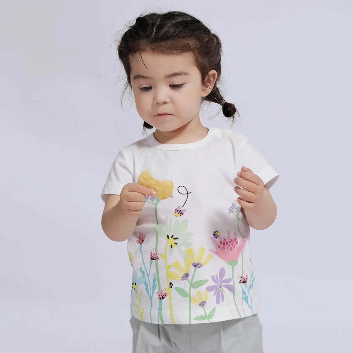 Floral Casual T.Shirt For Baby Girl 73 | 9-12M Off White 73 | 9-12M,34,53,8.5, Image