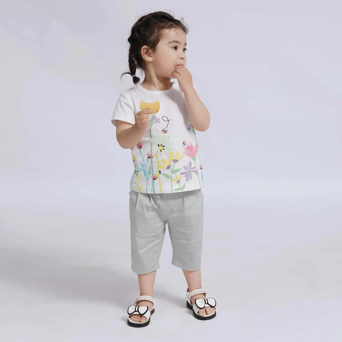 Floral Casual T.Shirt For Baby Girl 90 | 24M Off White 90 | 24M,38.5,59,10, Image