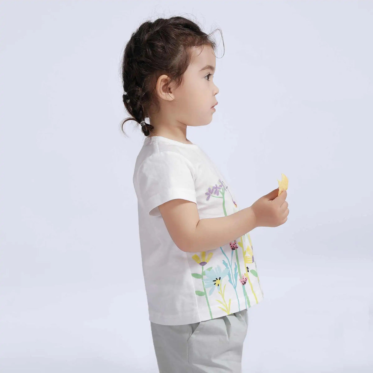 Floral Casual T.Shirt For Baby Girl 100 | 3Y Off White 100 | 3Y,41.5,63,11, Image