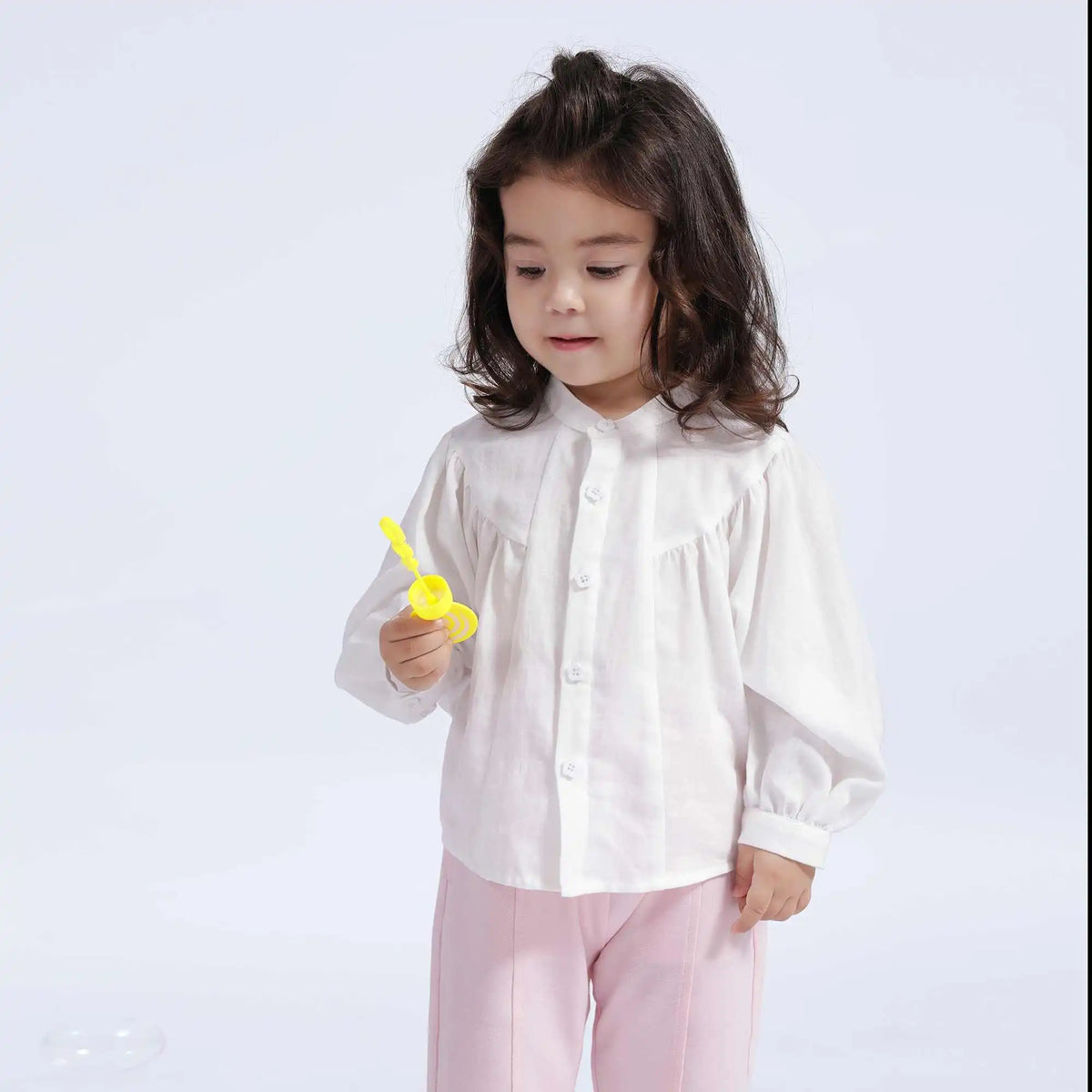 Plain Casual Shirt For Baby Girl 73 | 9-12M Off White 73 | 9-12M,33.5,57.5,34.8, Image