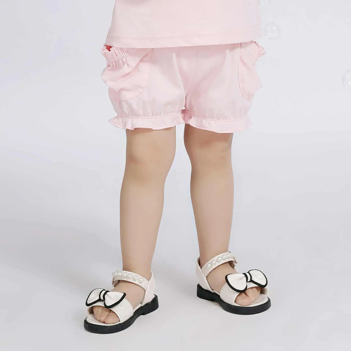 Ankle-Tied Sport Shorts For Baby Girl 66 | 6-9M Pink 66 | 6-9M,21,40,35.5,61 Image