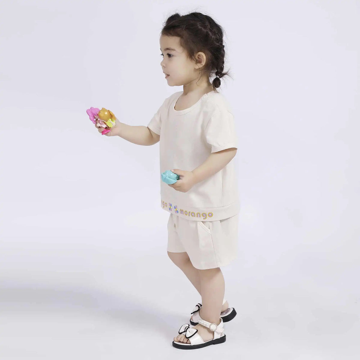 Baggy Sport Shorts For Baby Girl 90 | 24M Khaki 90 | 24M,26,44,41.5,69 Image