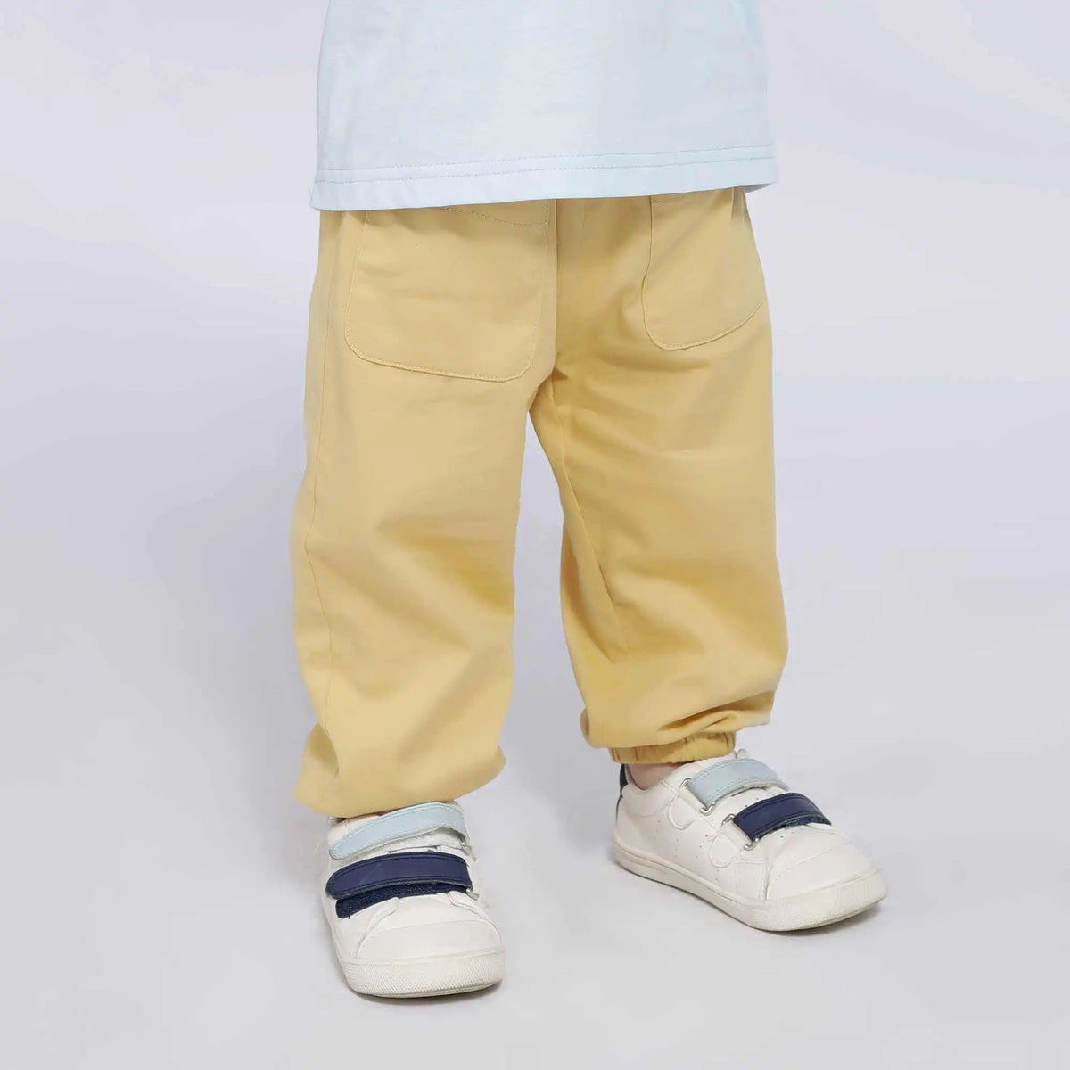 ankle tied casual pants for baby boy image