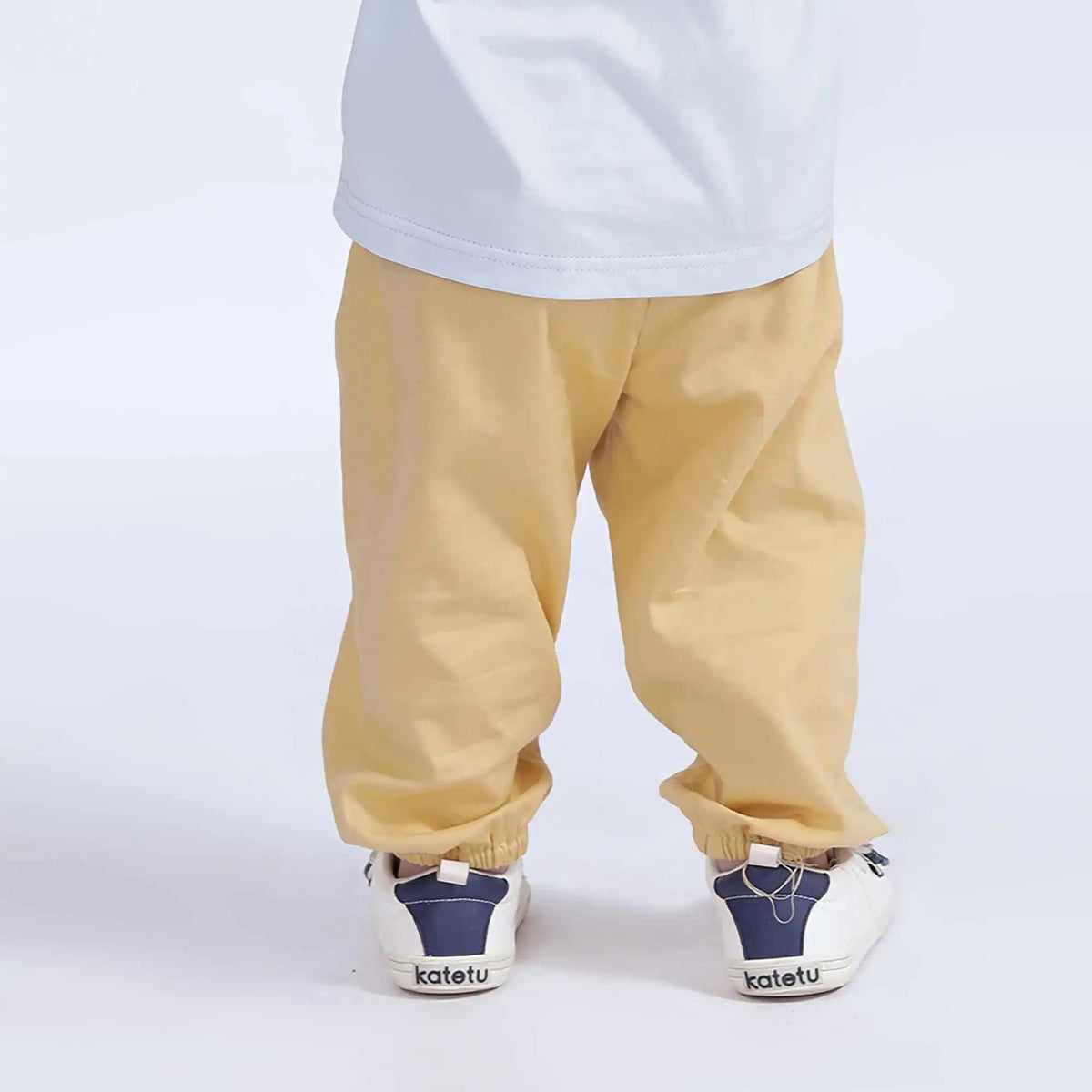 ankle tied casual pants for baby boy image