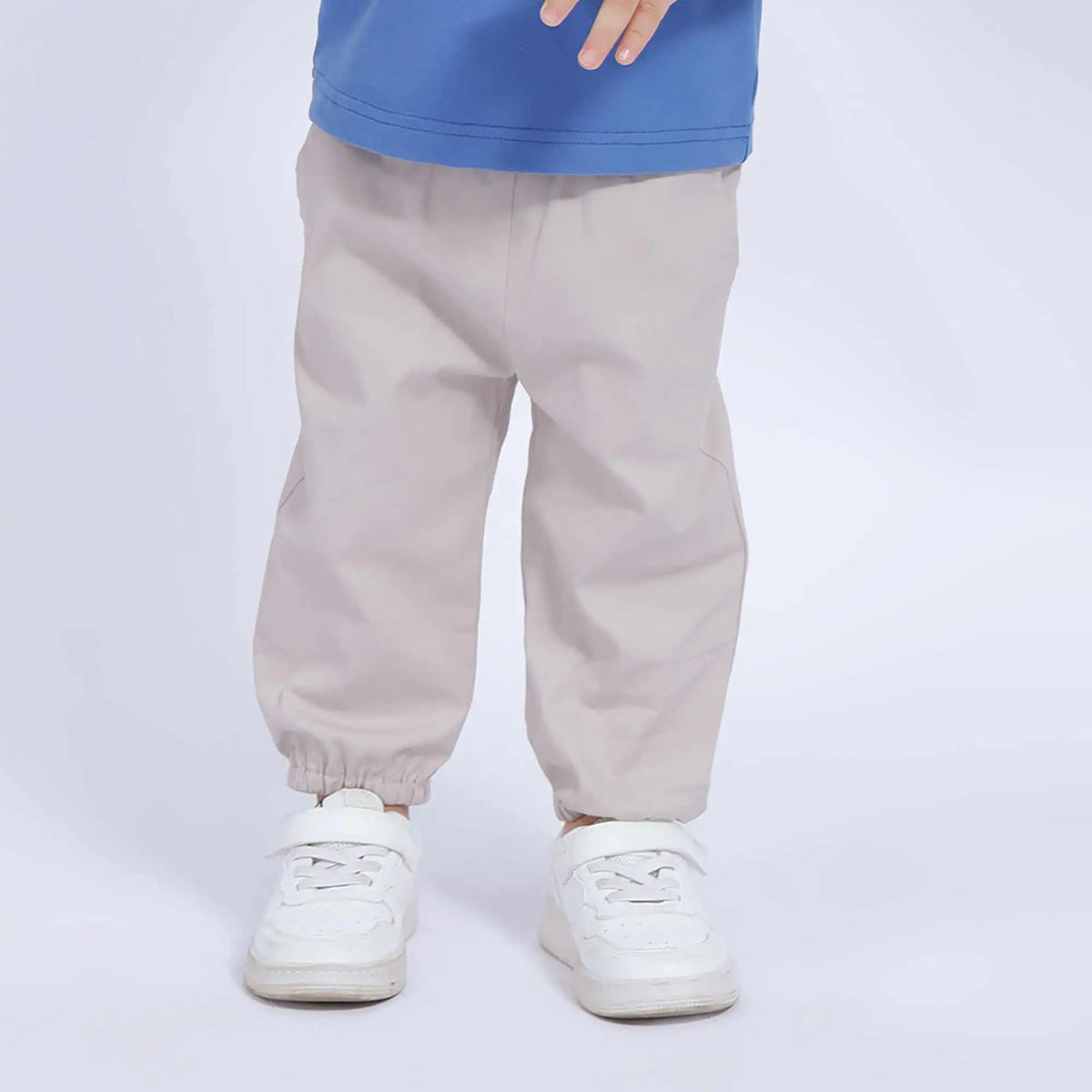 ankle tied casual pants for baby boy image