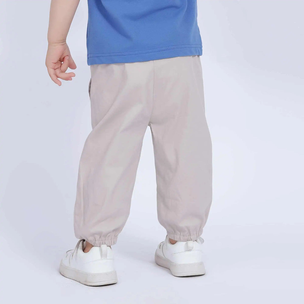 ankle tied casual pants for baby boy image