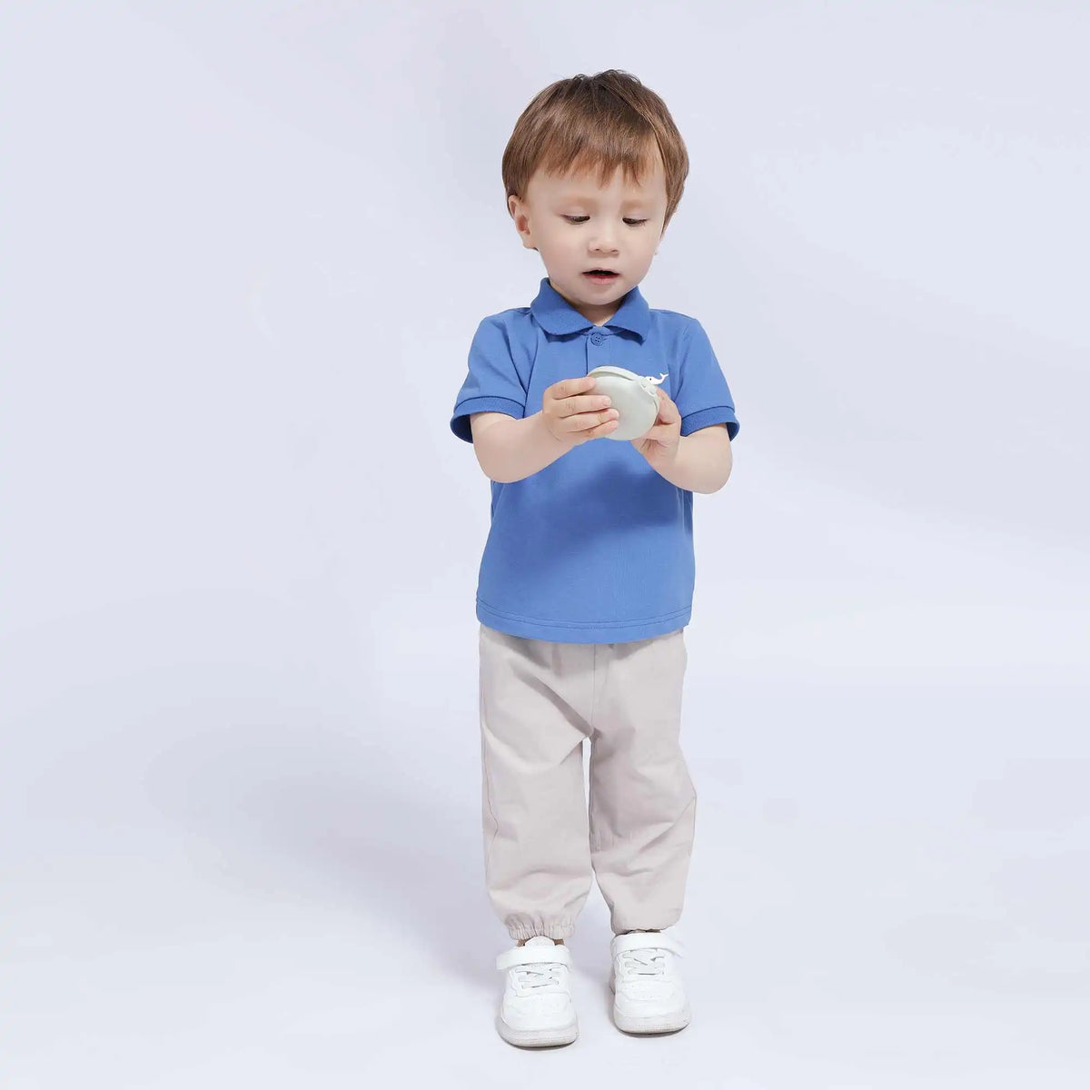 ankle tied casual pants for baby boy image