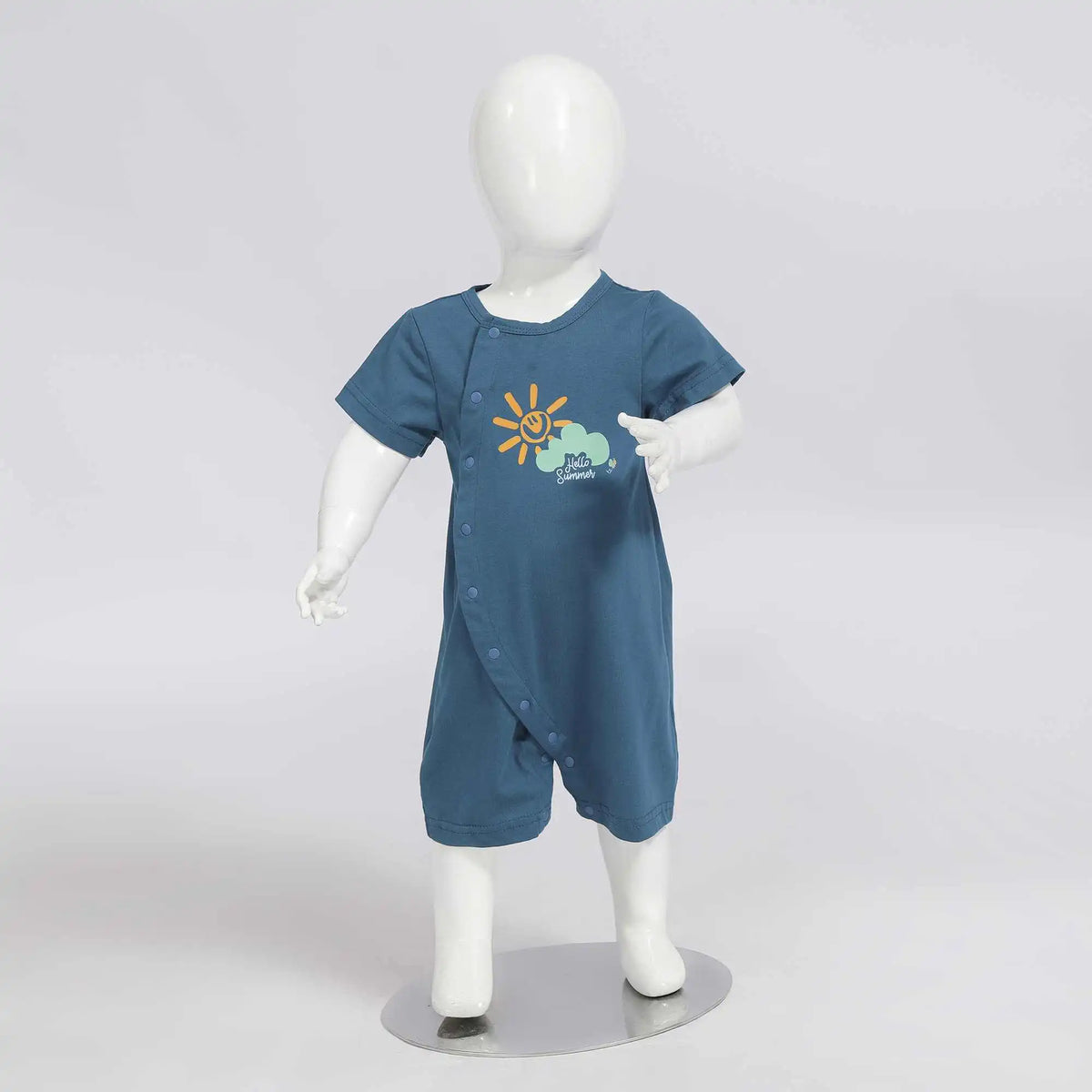 printed casual romper for baby boy image