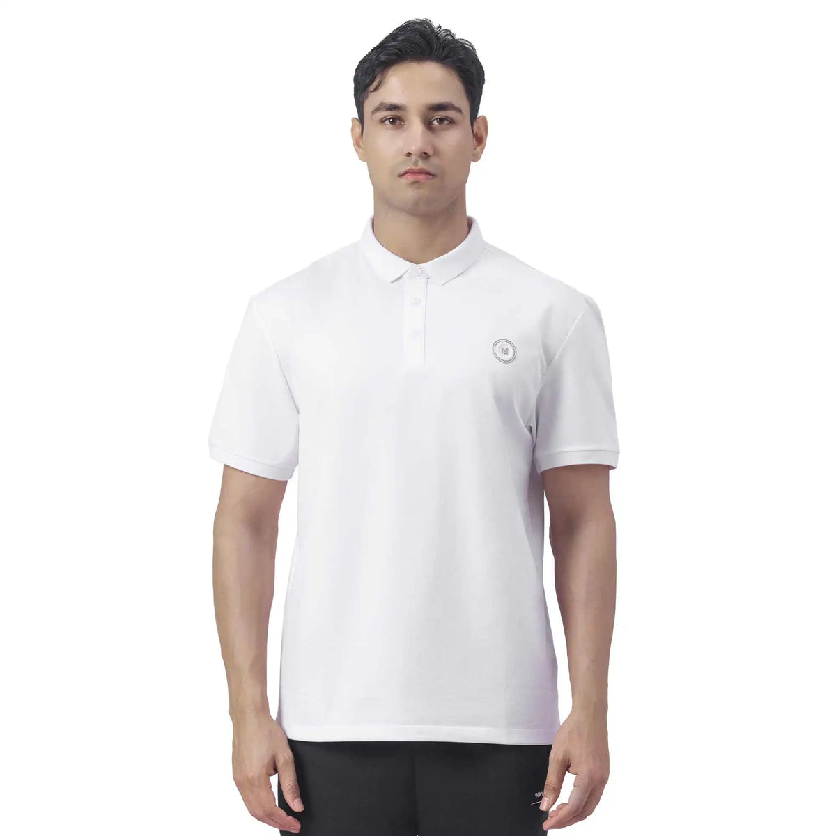 Printed Causal Polo Shirt For Men M White M,70,104,22, Image