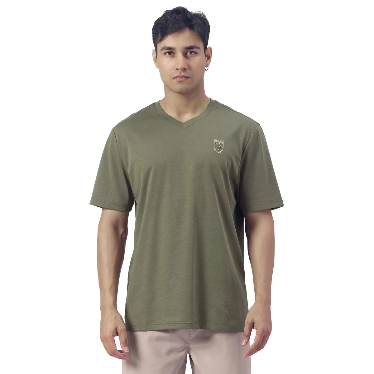 Printed Causal T.Shirt For Men S Army Green S,68,100,21, Image