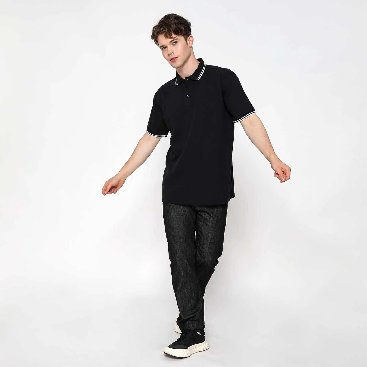 Plain Casual Polo Shirt For Men