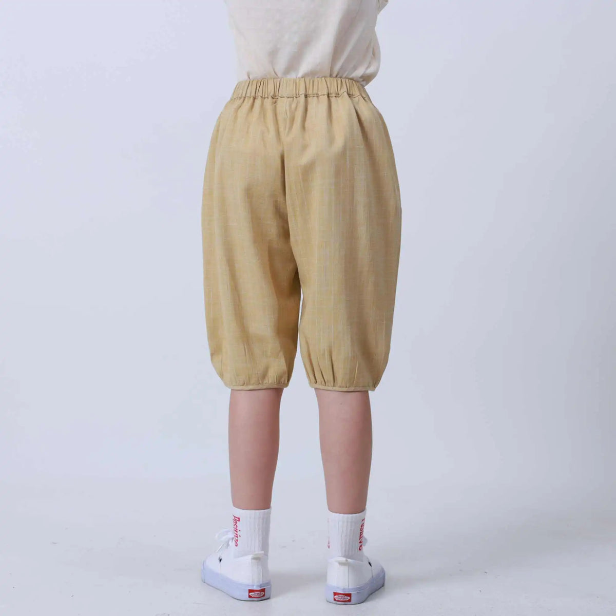 ankle tied linen shorts for girls image