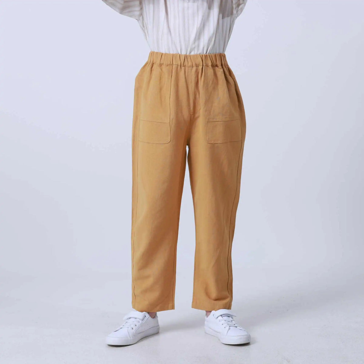 Ordinary Linen Pants For Boys 100 | 3Y Yellow 100 | 3Y,57,43,41.6,74 Image