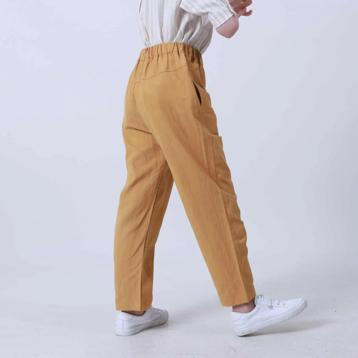 Ordinary Linen Pants For Boys 140 | 8-9Y Yellow 140 | 8-9Y,83,53,53.6,93.2 Image