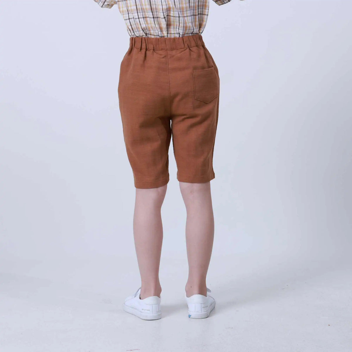 Ordinary Linen Shorts For Boys 110 | 4-5Y Coffee 110 | 4-5Y,37,43.5,41,72.8 Image