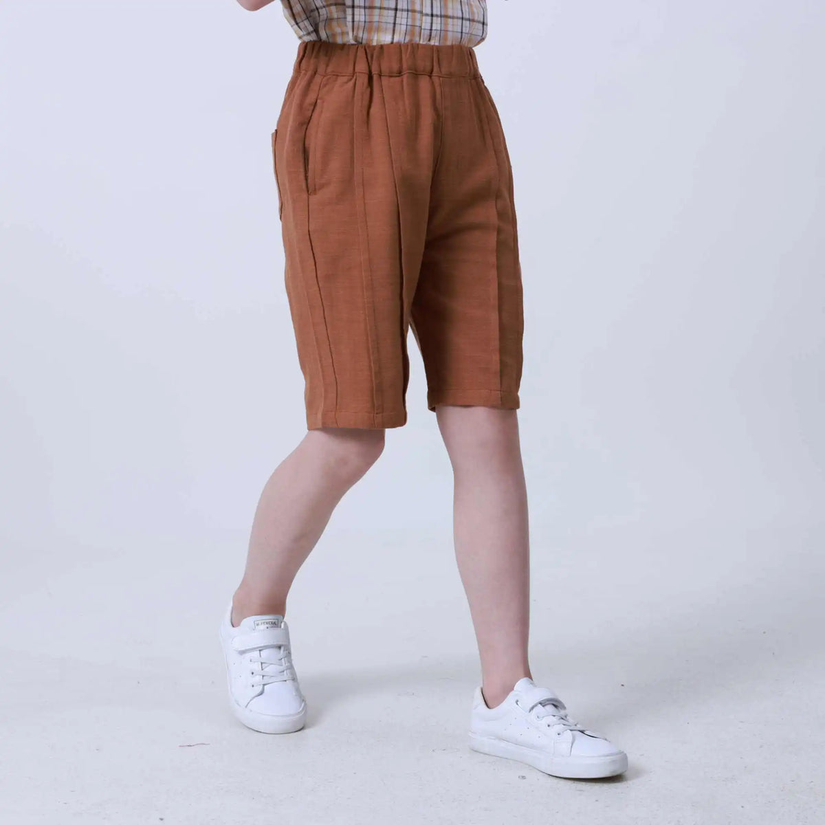 Ordinary Linen Shorts For Boys 130 | 7-8Y Coffee 130 | 7-8Y,44,48.5,47,82.4 Image