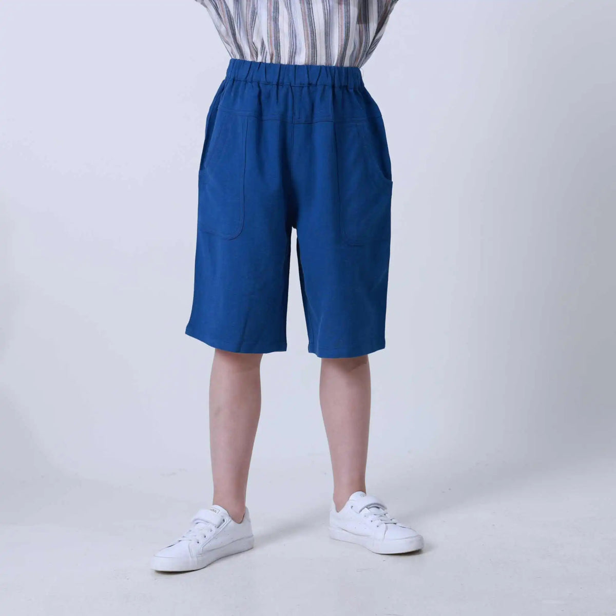 Ordinary Linen Shorts For Boys 100 | 3Y Blue 100 | 3Y,37.5,43,42.6,77 Image