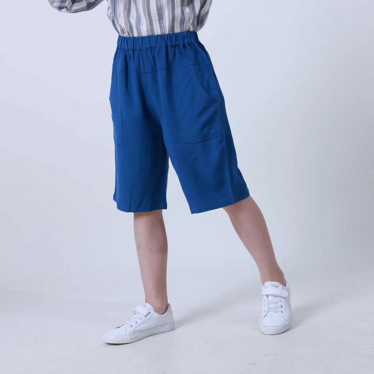 Ordinary Linen Shorts For Boys 140 | 8-9Y Blue 140 | 8-9Y,52.7,53,54.6,96.2 Image