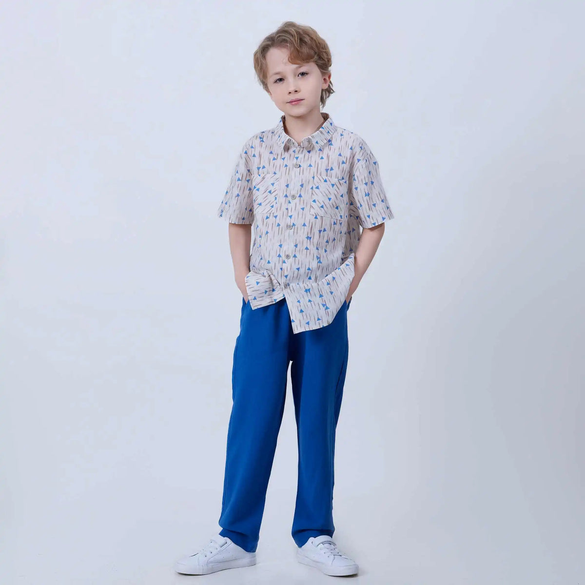 Ordinary Linen Pants For Boys 120 | 5-6Y Blue 120 | 5-6Y,70,48,47,83.6 Image