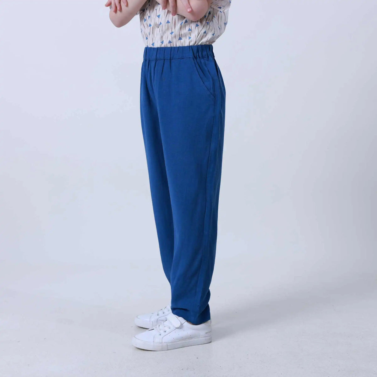 Ordinary Linen Pants For Boys 140 | 8-9Y Blue 140 | 8-9Y,83,53,53,93.2 Image