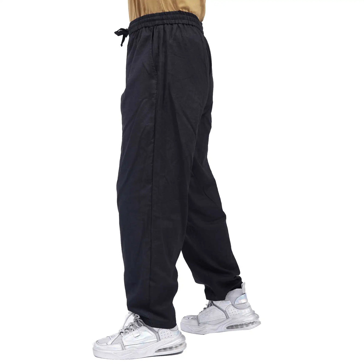 Ordinary Linen Pants For Man 38 Black 38,109,98,82,136 Image