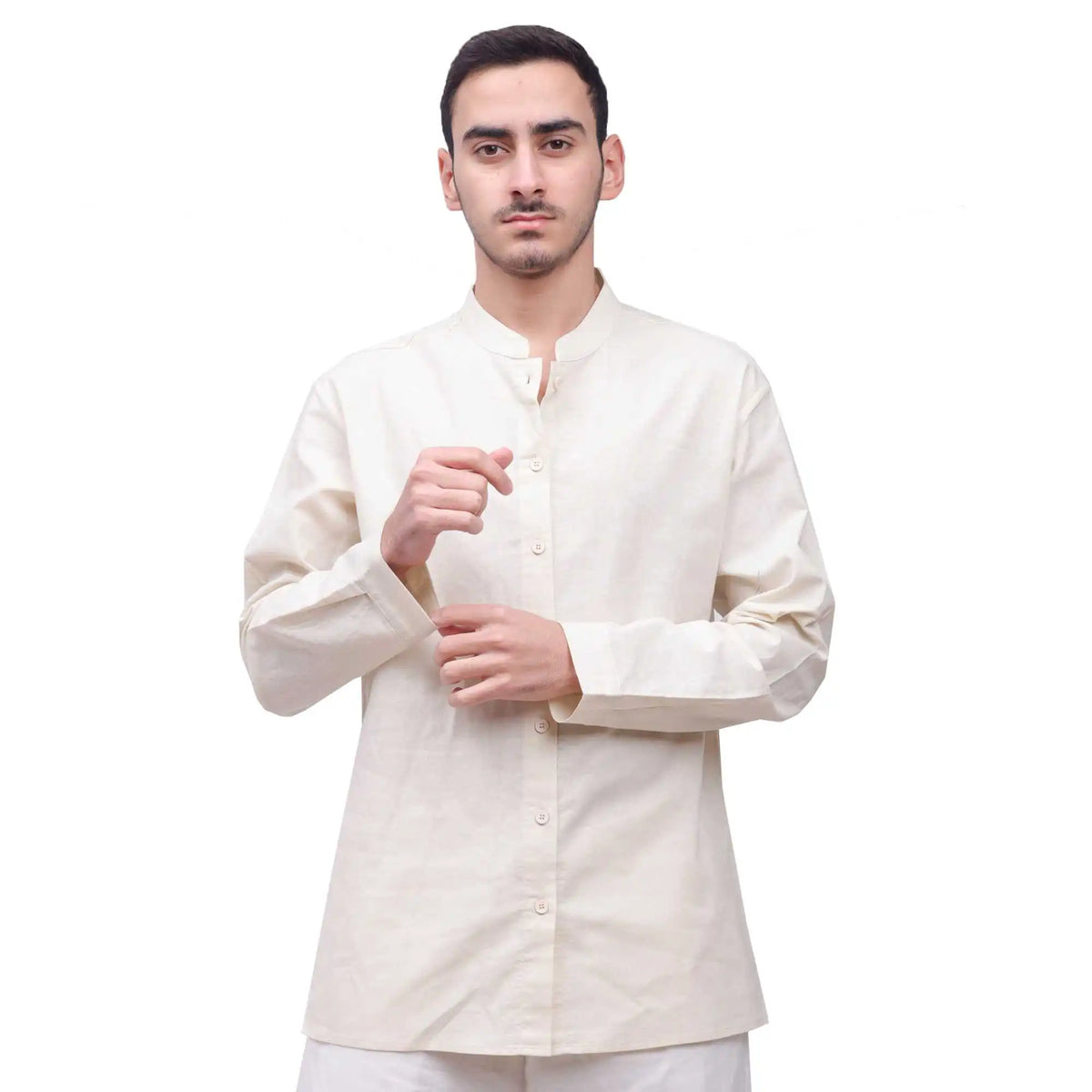 plain linen shirt for man image