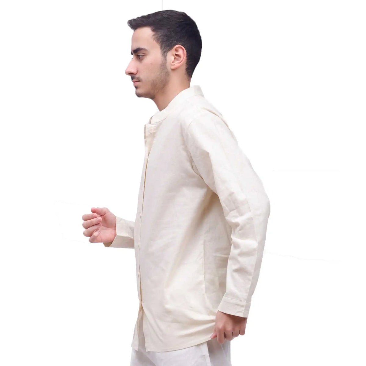 plain linen shirt for man image