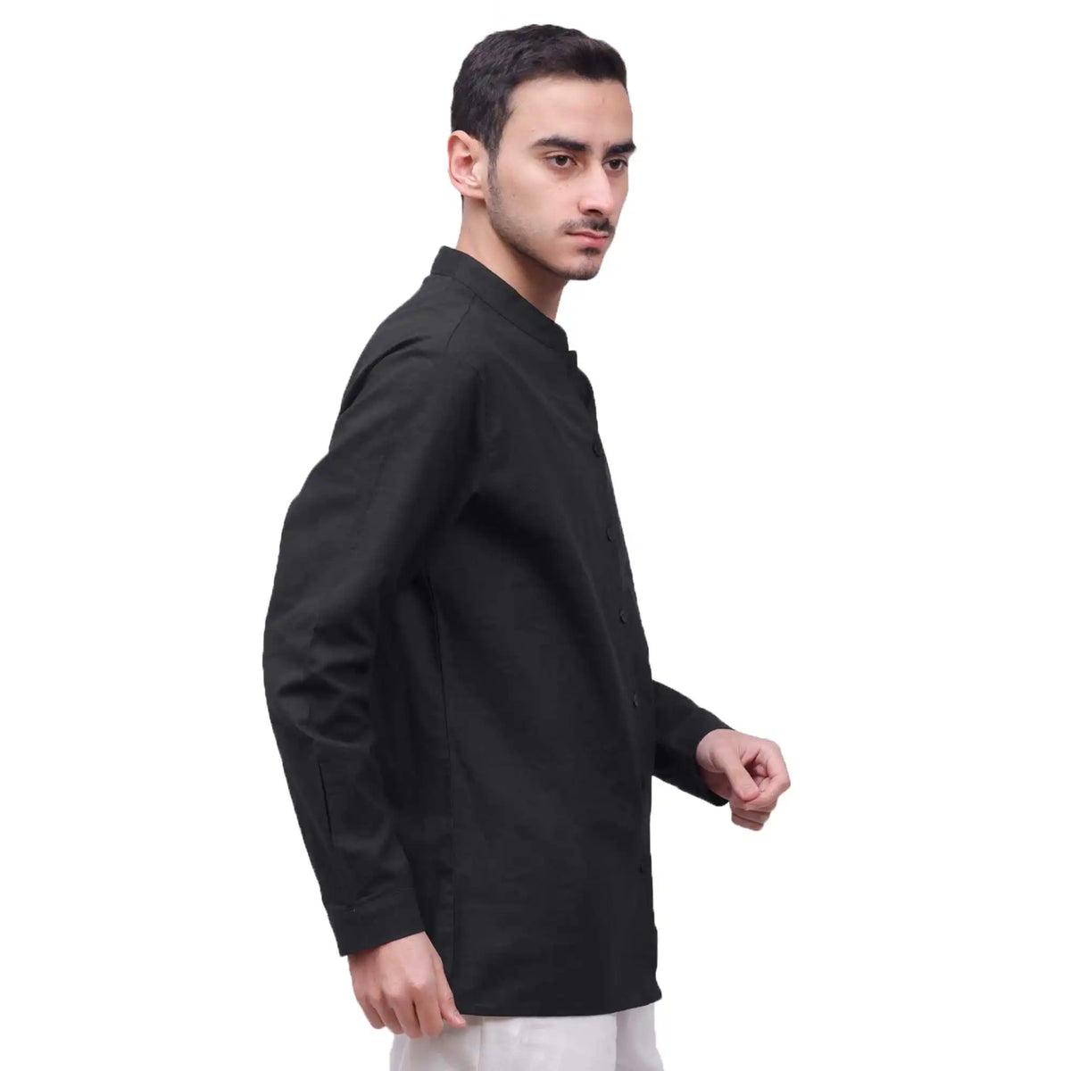 plain linen shirt for man image