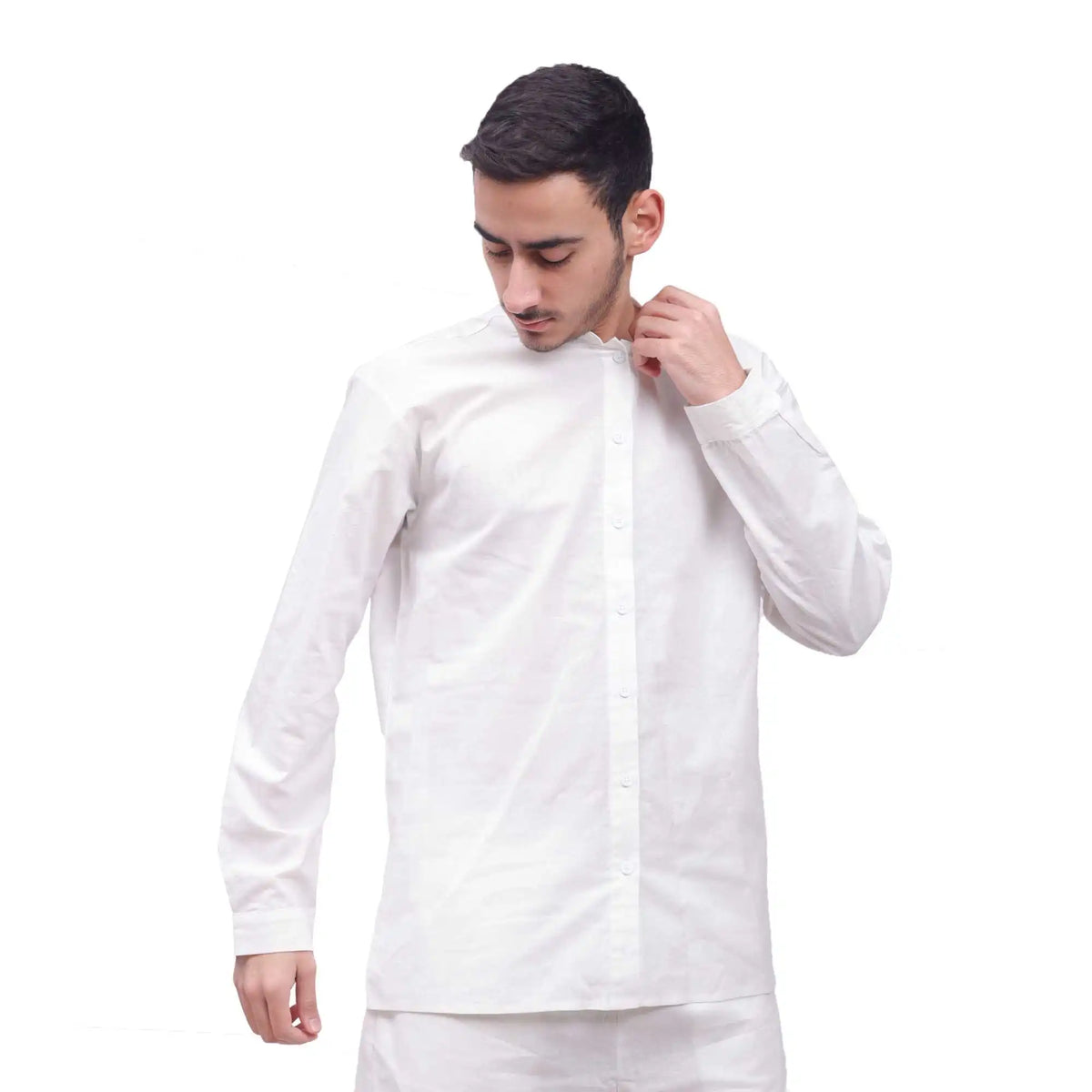 plain linen shirt for man image