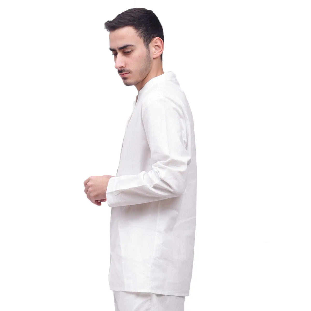 plain linen shirt for man image