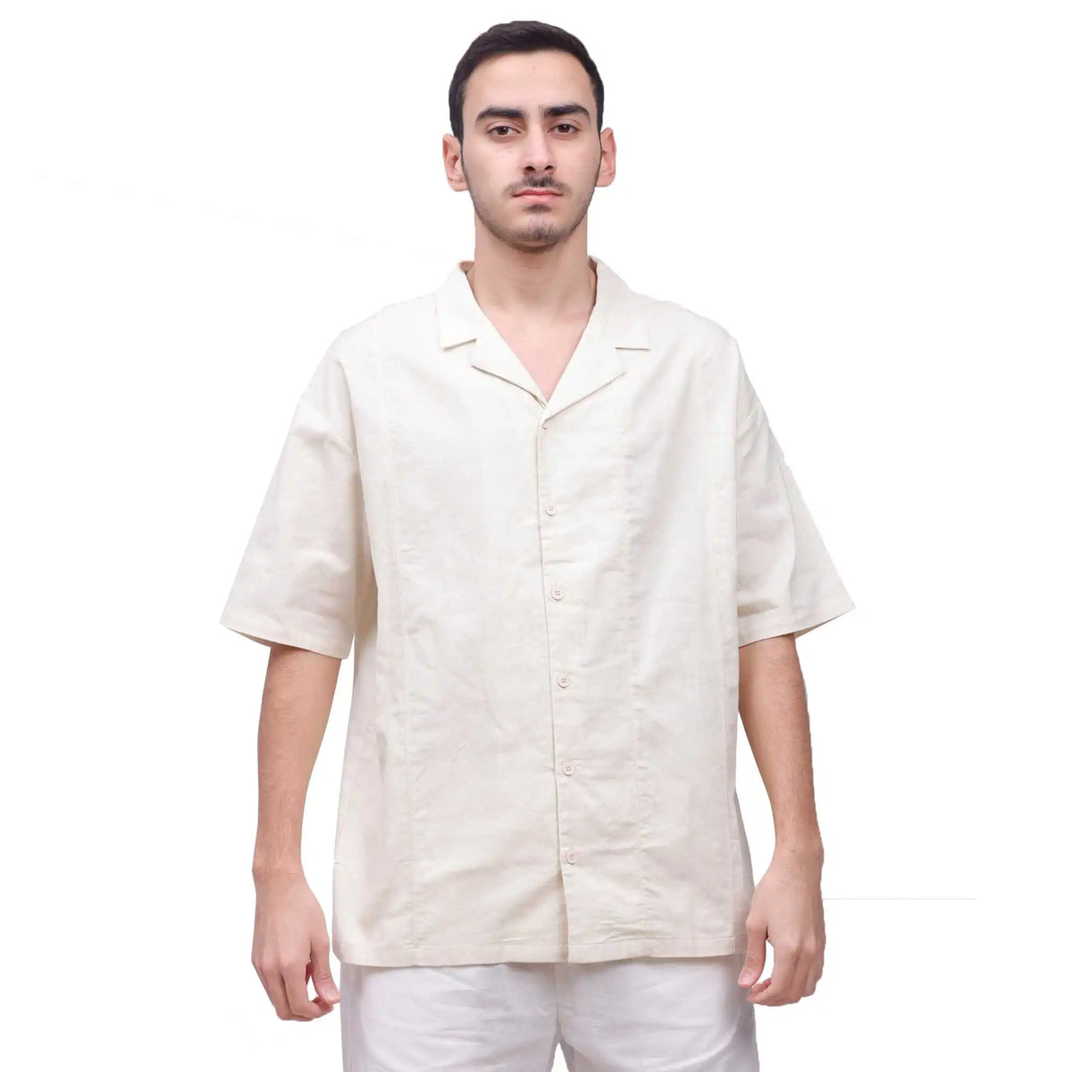 plain linen shirt for man image