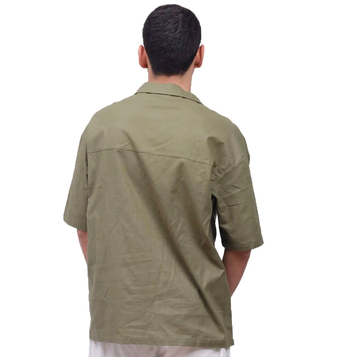 plain linen shirt for man image