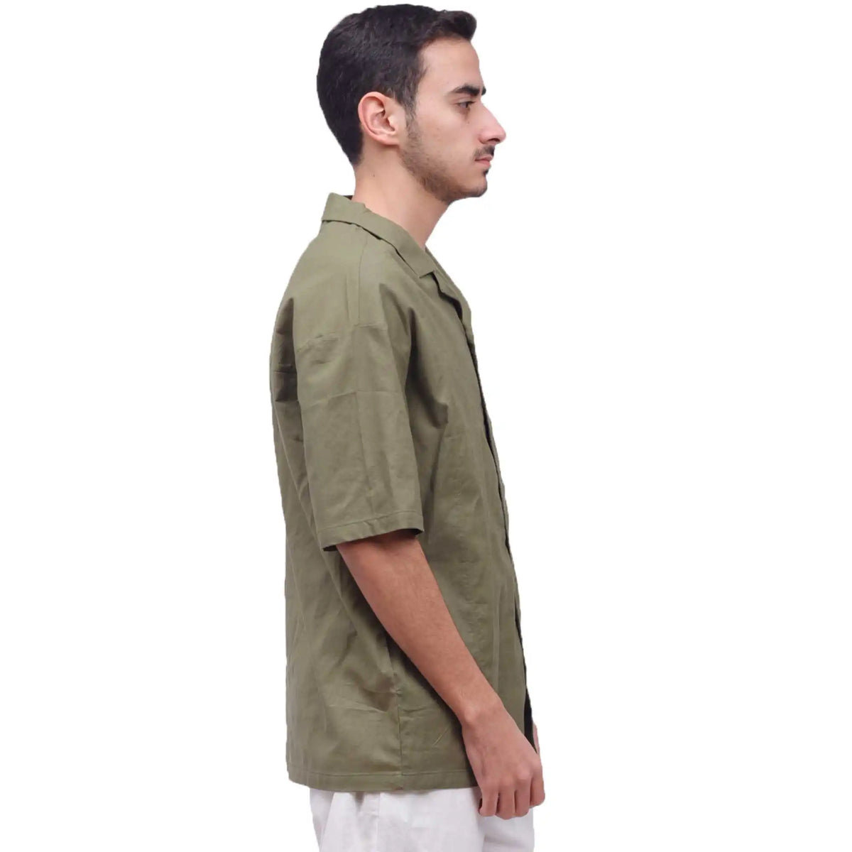 plain linen shirt for man image