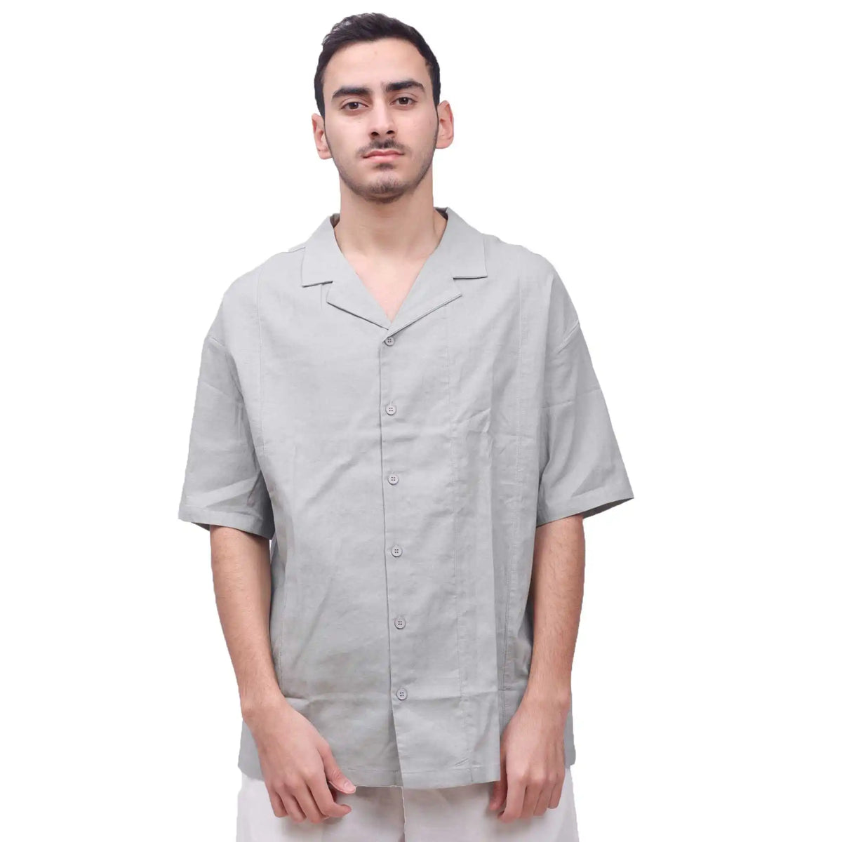 plain linen shirt for man image