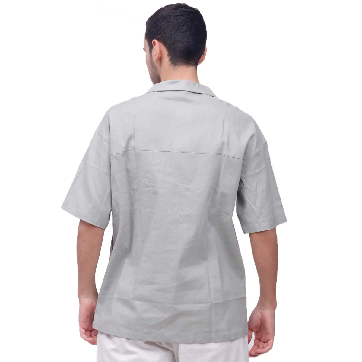 plain linen shirt for man image