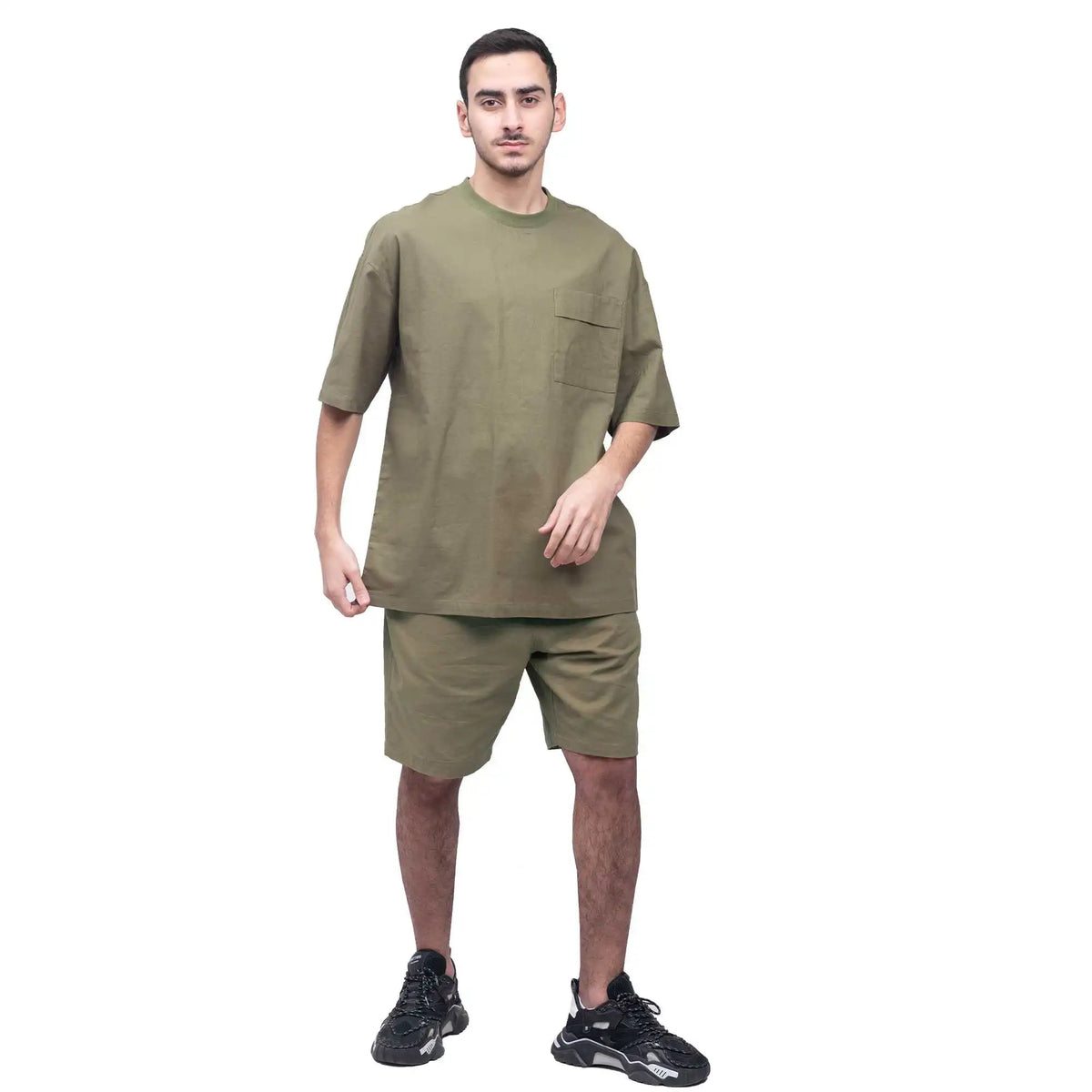 ordinary linen shorts for man image