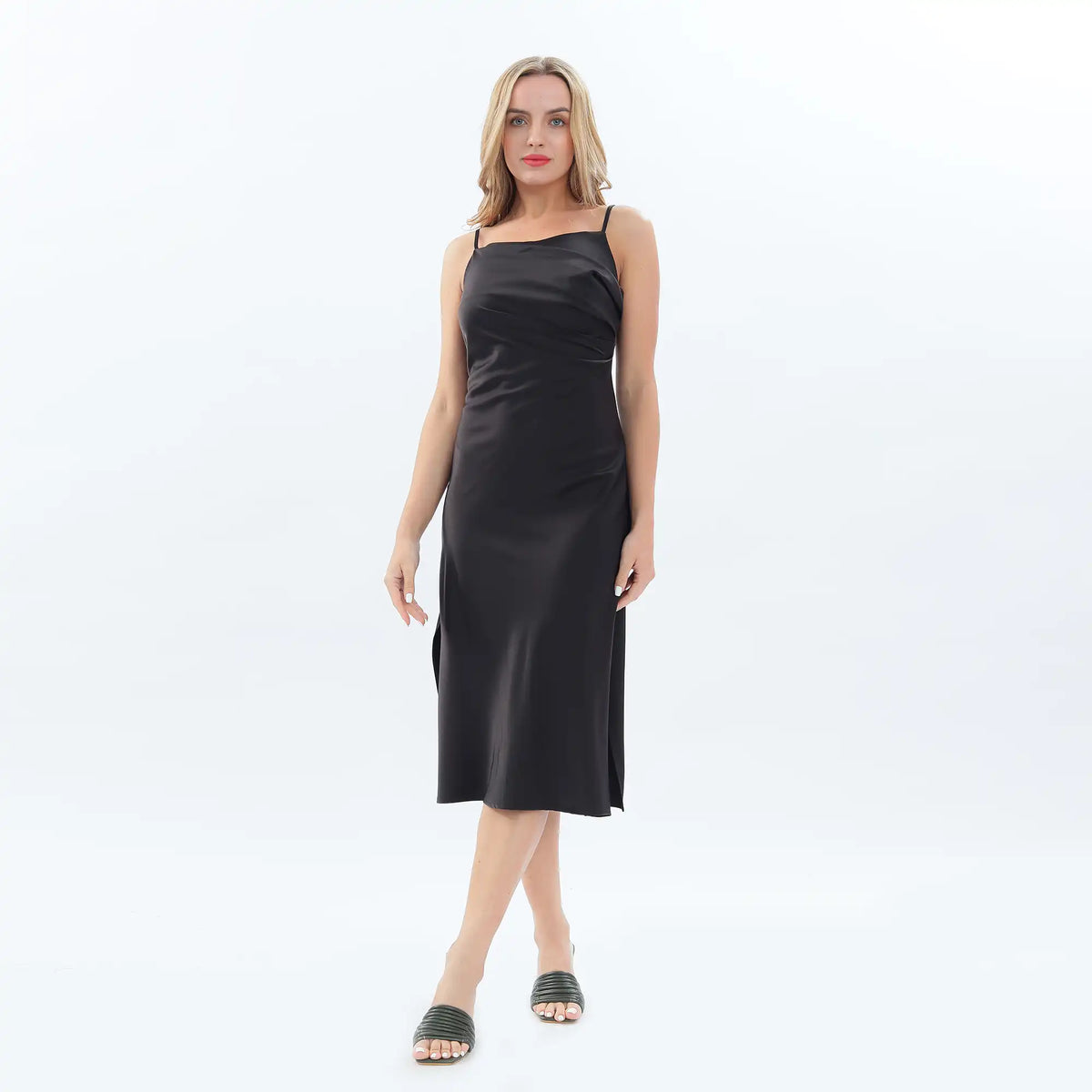 plain basic dress for women image