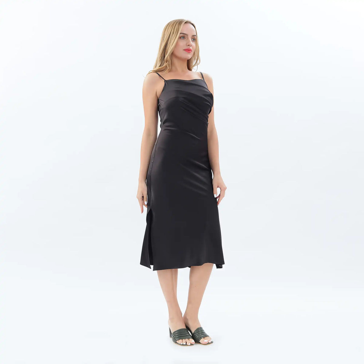 plain basic dress for women image