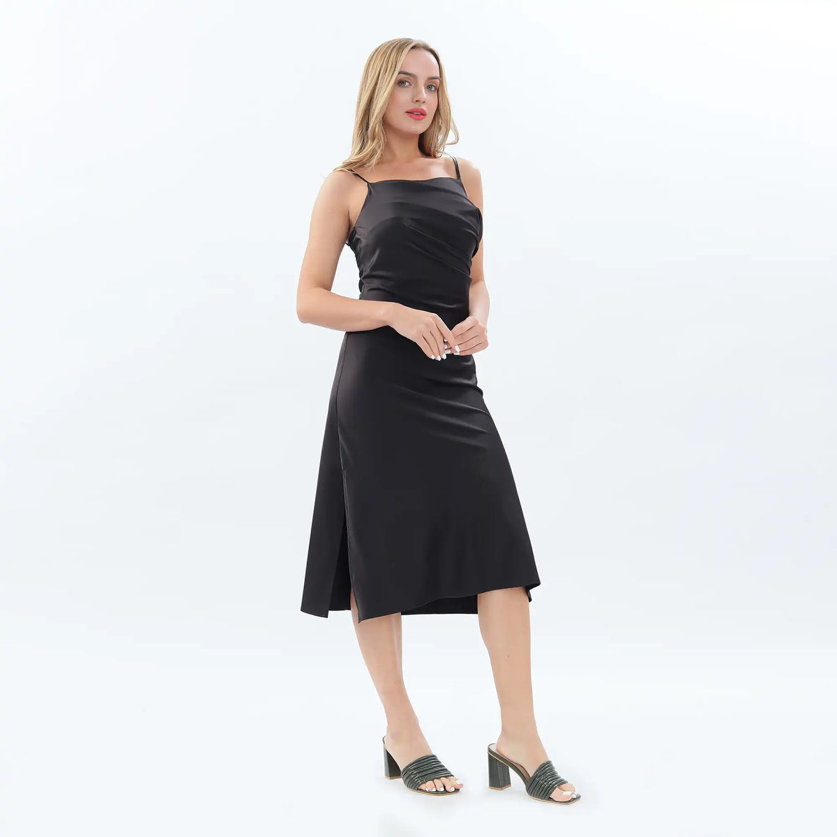 plain basic dress for women image