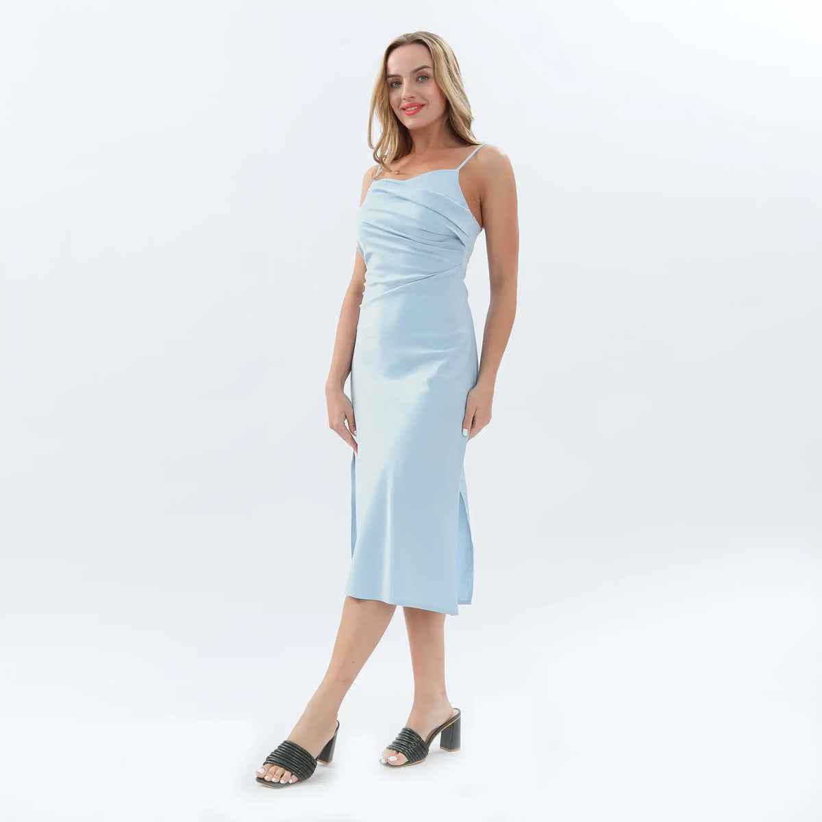 plain basic dress for women image